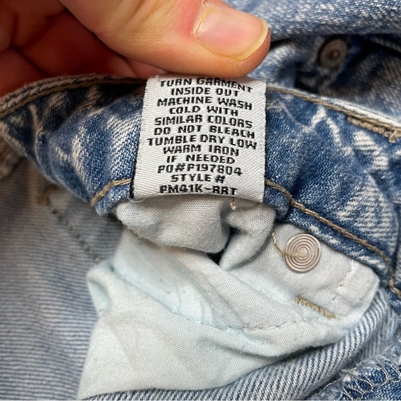 Almost Famous Womens Jeans Size 13 Straight Distressed Acid Wash Juniors Blue - Picture 8 of 16